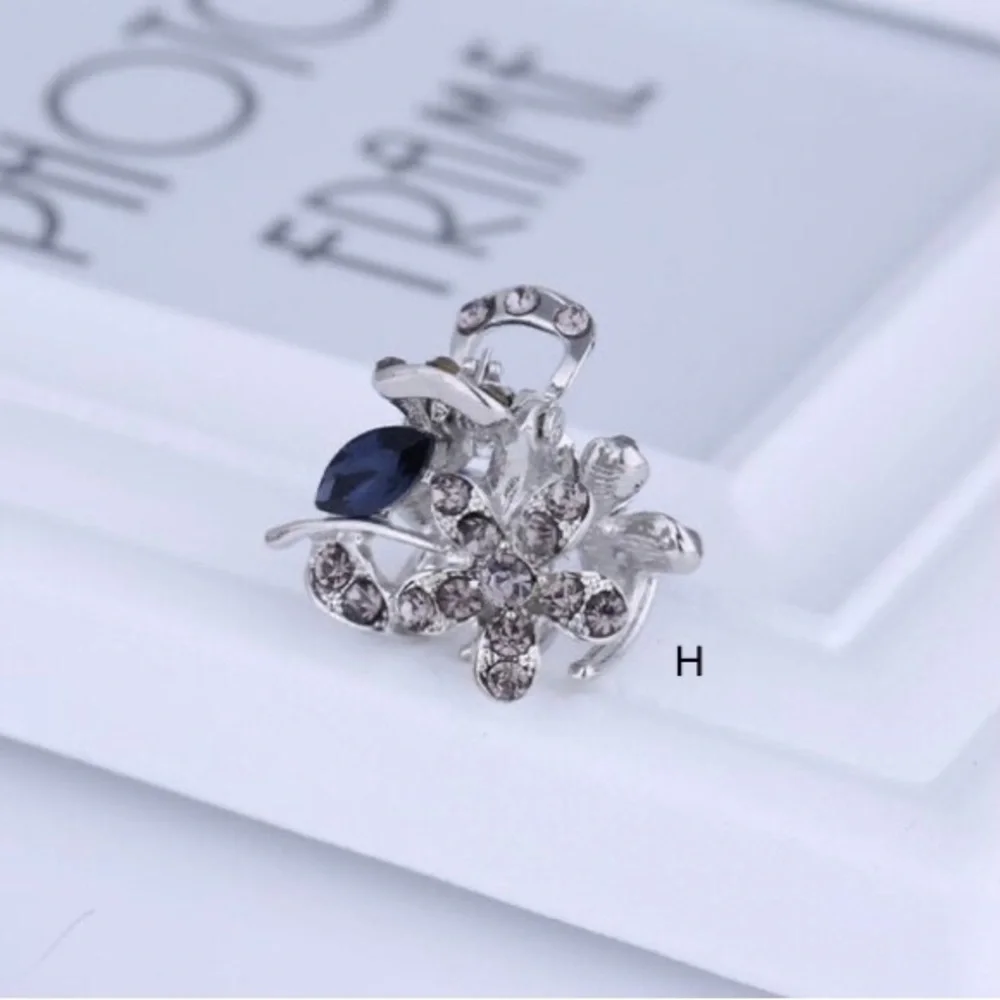 Crystal Hairpins For Women Rose Flower Hair Bows With Clips